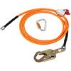 MENAYODA Kit di corde in acciaio con moschettone a triplo blocco, nucleo in filo di acciaio da 12 mm, cordino regolabile per protezione anticaduta, arbusti, arrampicata