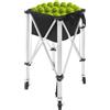 ieLsngai Carrello Porta Palline da Tennis 150-170 Palline, Carrello da Tennis Pieghevole in Alluminio con Ruote Frenate, Cesto Pieghevole con Borsa da Trasporto