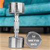 METIS Manubri Commerciali Cromati [Paia] | 10 opzioni di peso (1kg-10kg) | Pesi palestra manubri per uso Domestico | Set di Dumbell in acciaio cromato [Paia] (5kg)