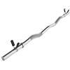 MSPORTS SZ - Asta curl Premium, 30 mm con chiusura a molla, standard - Selezione: 120 cm (7 kg) o 130 cm (8 kg), cromato o nero - Manubrio Curl (130 cm, cromato)