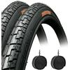 ECOVELO 2 COPERTONI NERI 26 X 1.75 (44-559) + CAMERE D'ARIA PNEUMATICI STRADALI PER MTB MOUNTAIN BIKE BICICLETTA SLICK