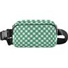Generic Fanny Packs - Borsello da donna impermeabile, con motivo a quadretti verdi, 20,3 x 13,5 x 5,8 cm, divertente, grazioso, a quadretti verdi, 20,3 x 13,5 x 5,8 cm, divertente, Plaid a quadretti verdi, 8
