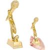 OSOLADY Coppa Premio Microfono d'oro in Resina Note Musicali, Simbolo Creativo d'Onore per Concorsi di Canto e Stanze