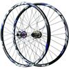 LPYDWZ Ruote MTB Bike 26/27.5/29 Pollici Cerchio a Doppia Parete Ruota 135mm Freno a Disco 4 Cuscinetti Sigillati Cerchio Blu for 7/8/9/10/11/12 velocità(Front Wheel+Rear Wheel,27.5 inch)