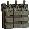 ACEXIER Molle tattico Borsa per caricatori Borsa Tripla per cartucce per Fucile, Pistola, Caccia, Paintball, portamagnesite. (Green)