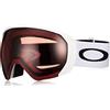 Oakley Flight Path L - Occhiali da neve invernali unisex da sci, colore: Bianco opaco, Prizm Snow Garnet