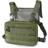 CLAPE Borsa Rigida per Torace Tattica Functional Molle Chest Rig Uomo Donna Pettorale Rig Bag Marsupio Tattico con Tasca sul Petto
