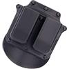 Gexgune Accessori da caccia tattici Doppio fucile per caricatore Fondina 6900 Custodia per caricatore Doppia pistola Fondina per caricatore G1OCK, H&K 9mm