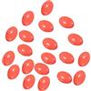 PATIKIL 12x8mm Luminoso Pesca Perline, 200 Pezzi Plastica Bagliore Pesca Esca Uova Attrezzatura Perlina Attacco Strumento Ovale, Rosso