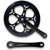 Generico Guarnitura per Bici Elettrica e Fat Bike, 52 Denti, Pedivelle 165mm in Alluminio, Nero