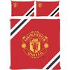 FOCO Manchester United FC Core Stripe Double Duvet Set