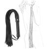 LaSaMee 2 Borchie in Pelle Frusta Da Equitazione Sportiva, Frusta Da Allenamento-H