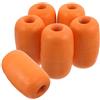 HAPINARY Galleggianti da Pesca Ovali Arancia PVC 6 Pezzi per Rete e Corda | Compatibilità Continua, Resistenza alle Intemperie, Stabilità in Acqua, Visibilità Elevata per Uso Marino