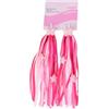Milageto Confezione da 2 Nastri per Bicicletta, Manopole per Bicicletta, Pompon, Lunghezza 25 Cm, Decorazione per Bici Senza Pedali per Bambini, Nastri, Rosa