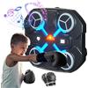 Pneterg Macchina da boxe per bambini, macchina da boxe musicale, macchina da boxe a parete, macchina da boxe intelligente con guanti da boxe e Bluetooth, regali per bambini (B-nero)
