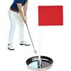 Qooplu Buca da Golf con Bandierina e Coppa - Attrezzatura da Allenamento Resistente alle Intemperie - Buca da Golf con Asta Bandierina per Pratica,per Esterno Giardino Spiaggia Campo da Pratica Golfisti