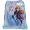 Undercover Borsa per scarpe FROZEN Elsa Anna in blu | Sacca da ginnastica personalizzata con nome | Zaino sportivo turchese pastello per bambini