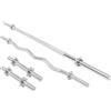 GORILLA SPORTS® Set Bilanciere - Barra Curva EZ 120cm, Bilanciere 170cm e 2 x Manubri, 30mm, Collari a Molla o Spinlock, Cromato, Antiscivolo - Curl Bar, Sollevamento Pesi