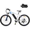 Fafrees Bici Elettrica Uomo Donna, 36V 14.5Ah Bicicletta Elettrica 27.5 Pollici, 250W Ebike MTB con 21 Velocità, Pedalata Assistita 100KM, F28 MT 2024 Blu