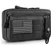 FRTKK Tasca tattica Molle Admin Utility Taglio laser EDC Tool Pouch Bag orizzontale modulare Tasche include bandiera USA Patch e portachiavi