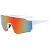 RUHTEUO Cycling Sunglasses UV Protection Windproof Glasses For Men Women Polarized Lens Road Riding Bike Sport Glasses Eyewear(9815 White)