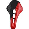 vdha Sellino per bici da ultraleggero, naso corto, per bicicletta, pelle PU, per prostata cava, parti della bicicletta, nero/rosso