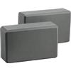 Baoblaze 2 Pezzi Blocchi Mattoncini per Pilates Cubi per Stretching Supporti per Equilibrio in Schiuma Eva Antiscivolo Adatti per Principianti E Praticant, Grigio