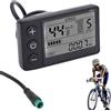 Buachois Display LCD per bici elettrica S866, pannello di controllo per scooter elettrico 24V 36V 48V IP65, misuratore display LCD per manubri da 22,2 mm