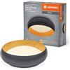 LEDVANCE Plafoniera LED ORBIS Livia con anello in metallo, decoro grigio/legno, 16W, 750lm, 3000K, 300mm, 830 bianco caldo amichevole, dimmerabile in 3 livelli con un clic, IP20, viti/tasselli inclusi
