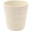 Generico Vaso Orchidea in Ceramica Liscia o damascato | VARI COLORI | misura 14x13 cm idea regalo (Panna Rigato)