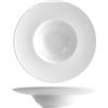 Saturnia 175014 - Piatto Fondo Gourmet in Porcellana di Alta Qualità, Cappello di prete, colore Bianco/Grigio. Diametro 27.5 cm