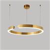 SANGPAO Lampada a sospensione a LED per la decorazione domestica con lampadari ad anello irregolare Lampada da cucina ad isola in oro rosa Lampada a sospensione a soffitto moderna rotonda Halo per cor