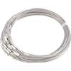 NBEADS 100 Fili 14,5cm Il Rotondo di Cordino in Filo di Acciaio Inossidabile con quelliusura a Vite in Ottone per creazione di Gioielli Fai da Te, Grigio Scuro,