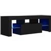vidaXL Mobile Porta TV con Luci LED Nero 120x35x40 cm