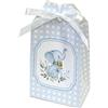 Generico 10 scatoline da bomboniera formato busta tag 5.5X3.5X10 CM - MADE IN ITALY - vari modelli per bomboniere fai da te scatole portaconfetti porta confetti - nastri esclusi (Elefantino Azzurro)