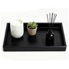 XINSUO 1 Pezzi Vassoio per Bagno Nero, 24 × 18 × 2 cm | Materiale Siliconico, Facile da Pulire, per Cucina e Bagno