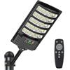 KOOVIVA Luce stradale solare esterna, LED Grande lampada solare per parcheggio impermeabile con sensore di movimento e telecomando, 8500 K luce di sicurezza esterna per cortile e parcheggio (1 pezzi)