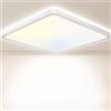 Seruno X Plafoniera Soffitto 29CM, 24W 3200LM Lampada da Soffitto 6000K/4000K/3000K IP54 Impermeabile Quadrata Piatta Plafoniere Moderno Sottile per Soggiorno Bagno Cameretta Cucina Balcone Ufficio