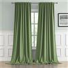 DUALIFE - Tende oscuranti con linguetta posteriore per pannelli a parete alti per soffitti alti, 132 x 332 cm, per soggiorno, patio, porte scorrevoli, tende extra lunghe, verde salvia, 2 pezzi
