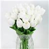 DYVXCIP 15 tulipani artificiali, fiori finti, tulipani bianchi, veri tocchi per decorazioni, eleganti decorazioni floreali per bouquet da sposa, matrimonio, festa della mamma, decorazione per la casa