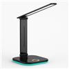 BURAKH Lampada da tavolo a LED Lampada da lettura da scrivania con ricarica wireless 5 modalità - Lampada da scrivania dimmerabile con controllo touch
