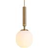 Westcsn Lampadari da comodino in vetro bianco globo Montaggio a soffitto Lampada in ottone Lampada a sospensione Isola della cucina sopra tavolo Lampadario a sospensione Lampadario per lampada da sala da
