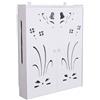 OMGMTSTORE Staffa per Router A Parete Ripiani Sospesi Scatola Portaoggetti Wi Fi Scatola Portaoggetti da Scrivania per Rack Hider Scatola Porta TV A Parete (Color : White-B, Size : 50x42x10cm)