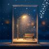sloiaz La lampada da neve magica, lampada da strada notturna innevata di Natale fai-da-te fatta a mano, luce notturna, luce notturna con paesaggi innevati, lampada da racconto(White*A)