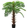 vidaXL Palma Cycas Artificiale con Vaso 140 cm Verde
