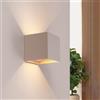 Ledvion - Lampada da Parete LED Ricaricabile USB con Sensore di Movimento, Beige, Senza Fili, Luce Calda 2700K, 170 Lumen, Batteria 4400mAh, IP44, Applique LED da Parete per Interni