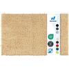 Floordirekt Tappeto da Bagno Sky, Morbido e Denso, Antiscivolo e ad Asciugatura Rapida, Adatto per Riscaldamento a Pavimento, Rettangolare e Rotondo (70 x 120 cm, Beige)