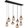Trio Leuchten Trio Lampada a sospensione Lumina a 8 luci con vetro ambrato - 317000813