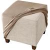 uyeoco Copri Pouf Fodera Poggiapiedi Rotondo/Quadrato/Rettangolare Copripoggiapiedi Elastico 50x50/40 x 40 Cover Sgabello Copertura Protettiva per Ottomana (Color : C, Size : 40X40CM) ( Color : 1@ , Size : 4