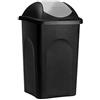 Stefanplast® .- Pattumiera con coperchio basculante, capacità 60 litri - pattumiera in plastica per spazzatura - da cucina - colore a scelta Silver